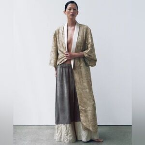 ZARA ZW COLLECTION JACQUARD COMBINATION PANTS